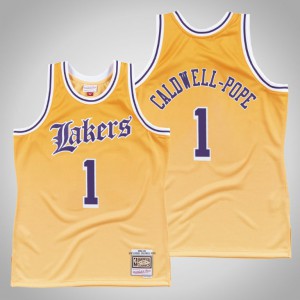 Kentavious Caldwell-Pope Los Angeles Lakers 1984-85 Faded Men's #1 Old English Jersey - Yellow 497057-533