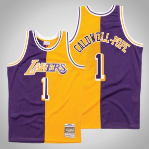 Kentavious Caldwell-Pope Los Angeles Lakers 1996-97 Hardwood Classics Men's #1 Split Jersey - Purple Gold 904885-555