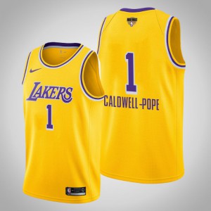 Kentavious Caldwell-Pope Los Angeles Lakers Social Justice Icon Men's #1 2020 NBA Finals Bound Jersey - Yellow 278865-702