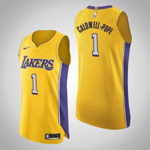 Kentavious Caldwell-Pope Los Angeles Lakers Authentic Men's #1 Icon Jersey - Yellow 918620-677