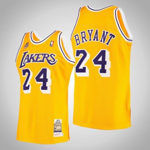 Kobe Bryant Los Angeles Lakers 2007 Authentic Men's #24 Hardwood Classics Jersey - Yellow 419305-745