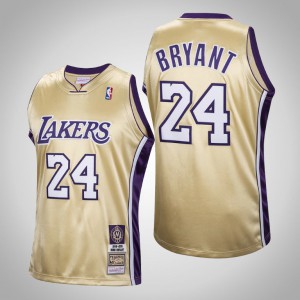 Kobe Bryant Los Angeles Lakers Hardwood Classics Authentic Men's #24 Hall of Fame Class of 2020 Jersey - Gold 572264-918