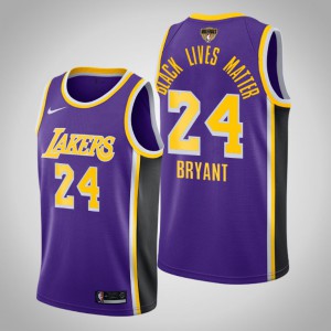 Kobe Bryant Los Angeles Lakers Black Lives Matter Statement Men's #24 2020 NBA Finals Bound Jersey - Purple 582001-763