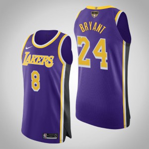 Kobe Bryant Los Angeles Lakers Statement Authentic Dual Number Men's #8 2020 NBA Finals Bound Jersey - Purple 473997-659