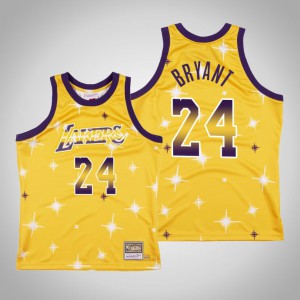 Kobe Bryant Los Angeles Lakers Swingman Mitchell & Ness Classic Men's #24 Airbrush Knit Jersey - Gold 697789-125