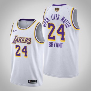 Kobe Bryant Los Angeles Lakers Black Lives Matter Association Men's #24 2020 NBA Finals Bound Jersey - White 984803-888