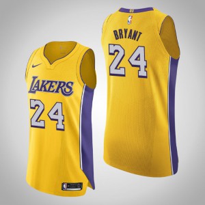 Kobe Bryant Los Angeles Lakers Authentic Men's #24 Icon Jersey - Yellow 672946-401