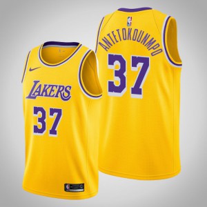 Kostas Antetokounmpo Los Angeles Lakers Men's #37 Icon Jersey - Yellow 734067-451