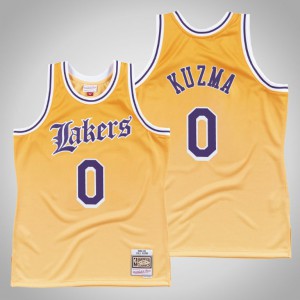 Kyle Kuzma Los Angeles Lakers 1984-85 Faded Men's #0 Old English Jersey - Yellow 426093-814