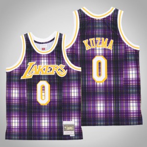 Kyle Kuzma Los Angeles Lakers Swingman Hardwood Classics jersey Men's #0 Private School Jersey - Purple 801395-855