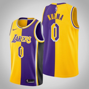 Kyle Kuzma Los Angeles Lakers Men's #0 Split Jersey - Yellow Purple 333252-235