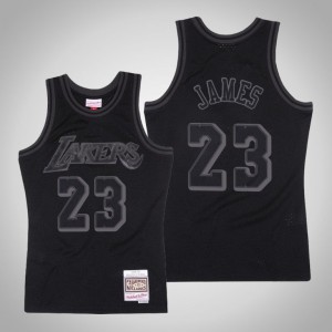 LeBron James Los Angeles Lakers Hardwood Classics Men's #23 Tonal Jersey - Black 589606-862