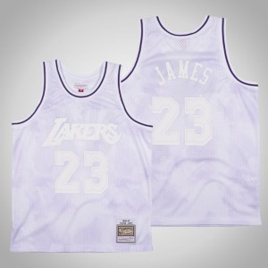 LeBron James Los Angeles Lakers 1996-97 Men's #23 Cloudy Skies Jersey - White 268922-850