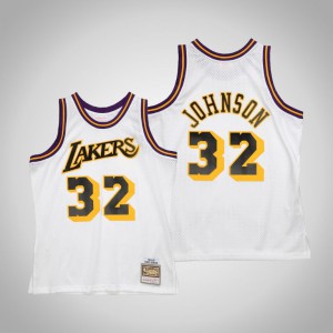 Magic Johnson Los Angeles Lakers 1984-85 2.0 Men's #32 Reload Jersey - White 267362-652