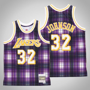 Magic Johnson Los Angeles Lakers Swingman Hardwood Classics jersey Men's #32 Private School Jersey - Purple 760117-840