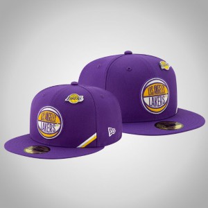 Los Angeles Lakers 59FIFTY Fitted New Era Men's 2019 NBA Draft Hat - Purple 625186-589