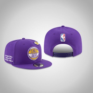 Los Angeles Lakers 9FIFTY Snapback Adjustable Men's 2019 NBA Draft Hat - Purple 751930-291