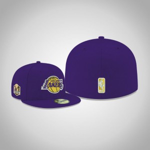 Los Angeles Lakers Side Patch 59FIFTY Fitted Men's 2020 NBA Finals Champions Hat - Purple 191349-208