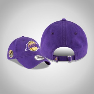 Los Angeles Lakers Side Patch 9TWENTY Adjustable Men's 2020 NBA Finals Champions Hat - Purple 900946-830