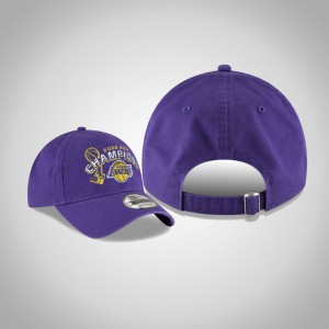 Los Angeles Lakers Trophy 9TWENTY Adjustable Men's 2020 NBA Finals Champions Hat - Purple 389569-345