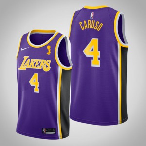 Alex Caruso Los Angeles Lakers Statement Men's #4 2020 NBA Finals Champions Jersey - Purple 322349-689