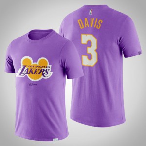 Anthony Davis Los Angeles Lakers Postseason Men's #3 Disney X NBA Mascot Crossover T-Shirt - Purple 419977-906