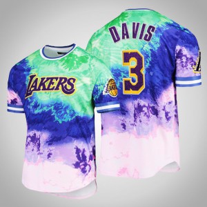 Anthony Davis Los Angeles Lakers Pro Standard Men's #3 Dip-Dye T-Shirt - Purple 917463-366