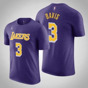 Anthony Davis Los Angeles Lakers 2020-21 Men's #3 Statement T-Shirt - Purple 703493-833