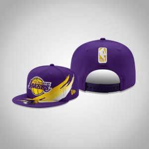 Los Angeles Lakers Snapback 9FIFTY Adjustable Men's Brush Hat - Purple 836527-157