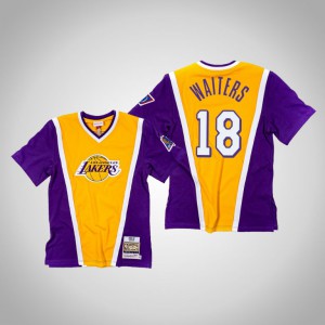 Dion Waiters Los Angeles Lakers Classic Men's #18 Authentic Shooting T-Shirt - Purple Gold 762482-126