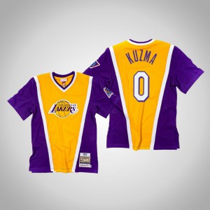 Kyle Kuzma Los Angeles Lakers Classic Men's #0 Authentic Shooting T-Shirt - Purple Gold 317668-275