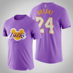 Kobe Bryant Los Angeles Lakers Postseason Men's #24 Disney X NBA Mascot Crossover T-Shirt - Purple 628466-983