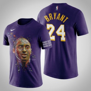 Kobe Bryant Los Angeles Lakers 4th Anniversary Men's #24 Mamba Out T-Shirt - Purple 986395-545