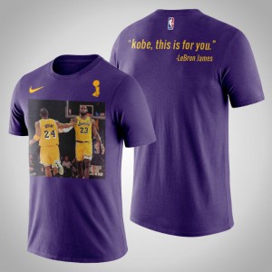 Kobe Bryant Los Angeles Lakers This is for You 2020 NBA Title Men's #24 2020 NBA Finals Champions T-Shirt - Purple 818413-308