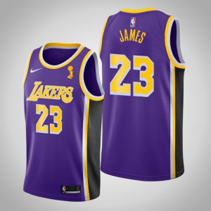 LeBron James Los Angeles Lakers Statement Men's #23 2020 NBA Finals Champions Jersey - Purple 173890-713