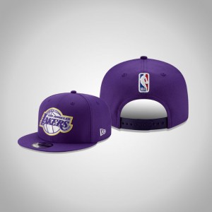 Los Angeles Lakers 9FIFTY Snapback Adjustable Men's Official Back Half Hat - Purple 254081-713