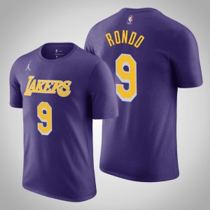 Rajon Rondo Los Angeles Lakers 2020-21 Men's #9 Statement T-Shirt - Purple 835824-634
