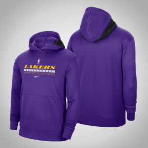 Los Angeles Lakers On Court Practice Performance Pullover Men's Spotlight Hoodie - Purple 422405-127