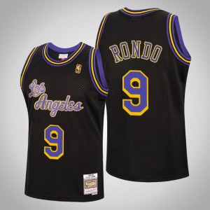Rajon Rondo Los Angeles Lakers Hardwood Classics Men's #9 Reload Jersey - Black 218601-530