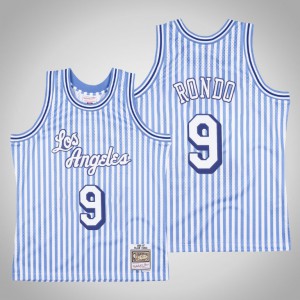 Rajon Rondo Los Angeles Lakers Men's #9 Striped Jersey - Blue 561365-322