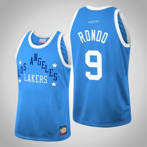 Rajon Rondo Los Angeles Lakers Team Heritage Men's #9 Hardwood Classics Jersey - Blue 946609-282