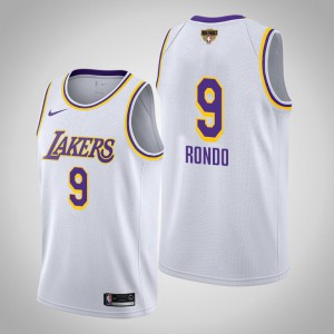 Rajon Rondo Los Angeles Lakers Social Justice Association Men's #9 2020 NBA Finals Bound Jersey - White 777934-453
