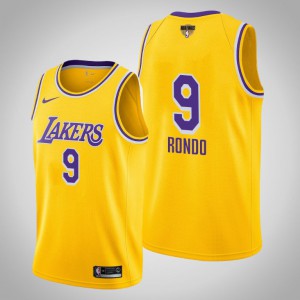 Rajon Rondo Los Angeles Lakers Social Justice Icon Men's #9 2020 NBA Finals Bound Jersey - Yellow 971022-936