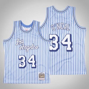 Shaquille O'Neal Los Angeles Lakers Men's #34 Striped Jersey - Blue 826504-562