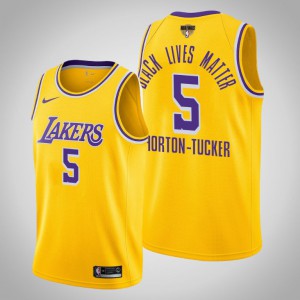 Talen Horton-Tucker Los Angeles Lakers Black Lives Matter Icon Men's #5 2020 NBA Finals Bound Jersey - Yellow 643660-815