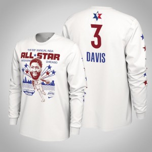 Anthony Davis Los Angeles Lakers Player Graphic Long Sleeve Men's #3 2020 NBA All-Star Weekend T-Shirt - White 297527-373