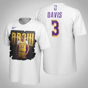 Anthony Davis Los Angeles Lakers The Brow Men's #3 Player Graphic T-Shirt - White 654360-893