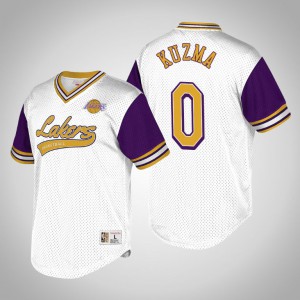 Kyle Kuzma Los Angeles Lakers V-Neck Men's #0 Top Prospect T-Shirt - White Purple 176087-952