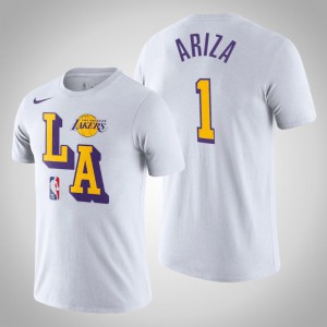 Trevor Ariza Los Angeles Lakers Courtside Block Men's #1 Classic Edition T-Shirt - White 559827-943