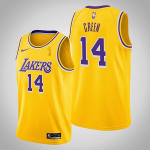 Danny Green Los Angeles Lakers Icon Men's #14 2020 NBA Finals Champions Jersey - Yellow 427533-587